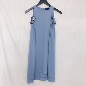 BCBG Periwinkle Layered Dress w/ Rhinestone detail